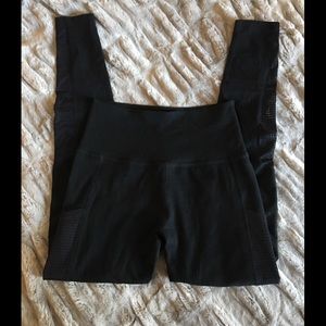 Beyond Yoga high waist black mesh leggings